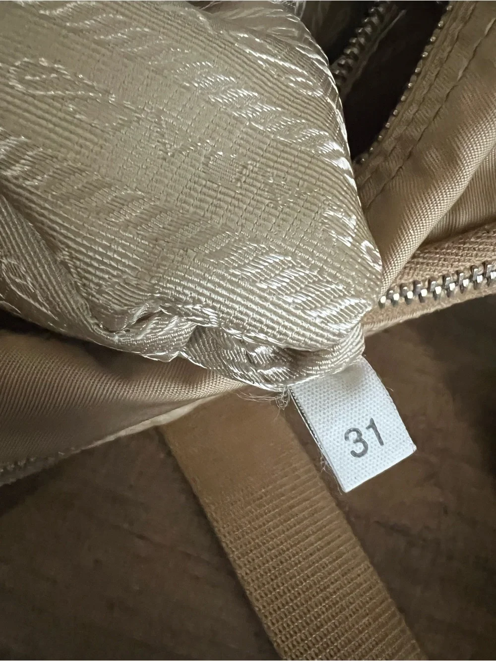 Prada Tan Nylon Messenger Bag with Adjustable Strap